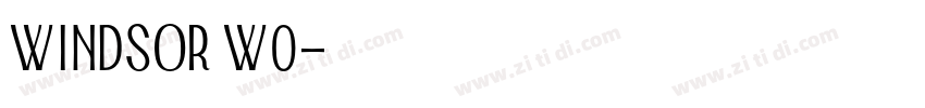Windsor W0字体转换